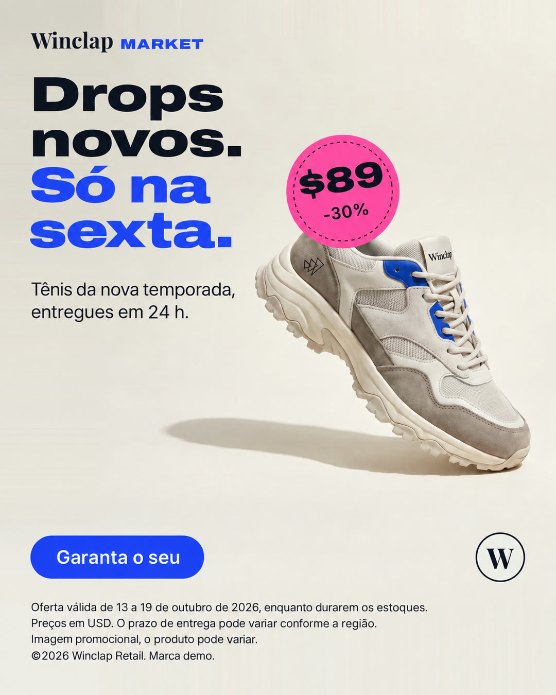 Winclap Market ad translated to Portuguese (BR) by PixFit